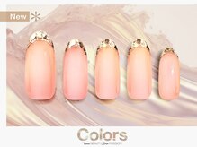 カラーズ広尾 ネイルラウンジ(Colors Hiroo Nail Lounge)/ヌーディーピンクガラスフレンチ