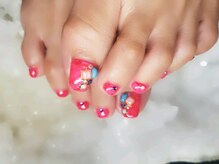 アグン(agung)/フットネイル タイダイ柄