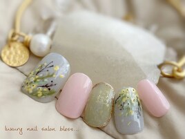 かわいいミモザネイルアート♪♪