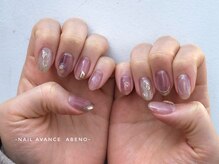 ネイル アヴァンス あべのルシアス店(Nail AVANCE.)/お任せニュアンスネイル　大野