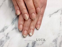 ネイルアトリエルカ(nail atelier LUCA)/W-580 大人シェルミラーネイル