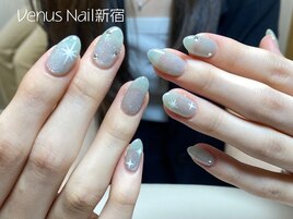 マグネットネイル　夏ネイル
