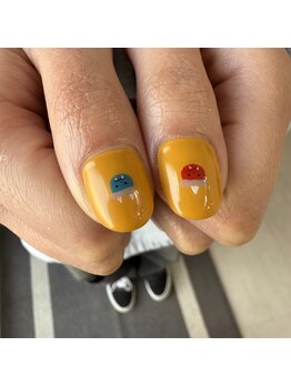 タグネイル(tag nail.)/節分ネイル親指の鬼たち＾＾