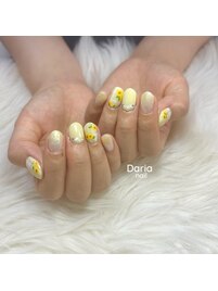 持ち込みひまわりネイル