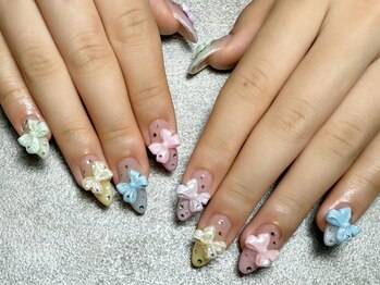 韓国ネイル/リボンネイル/