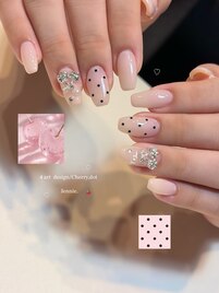 pink girly nail.