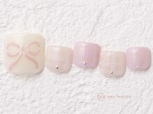 ネイルメゾン 新宿店(NAIL MAISON)/ピンクリボンインクフット¥9000