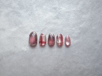 エンジェリック カラーズ(Angelic colors)/ミラーチェックネイル☆