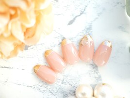 ミラーフレンチ☆宝石☆ヌーディ