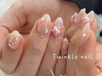 トゥインクルネイル(Twinkle Nail)/可愛い韓国系ワンホンネイル