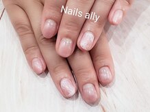 ネイルズアリー 立川店(Nails ally)/ピンクグラデ×フラワー