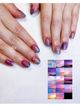 ウロネイルズ(ulo nails)/夕陽ネイル