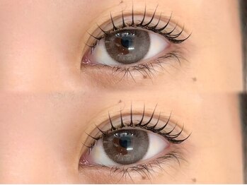 ネオリーアイラッシュ 恵比寿(neorii eyelash)の写真/流行りの韓国/ワンホンEYE★束感まつげパーマ＋ブラックティントでナチュラルに目力up!すっぴん映えも♪