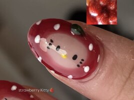 キティ/いちごネイル