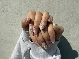 春ネイル/マグネットネイル