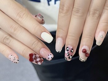 ネイルズバー 新宿店(Nails Bar)/リボン&アニマル柄ネイル