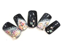 クリスタルネイル イオンモール広島府中店(CRYSTAL NAIL)/チップ×クールなデザイン