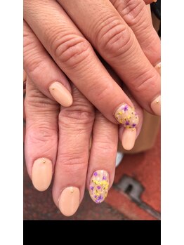 ガガ ネイルアンドビューティー(GAGA)/定額アートネイル☆押し花