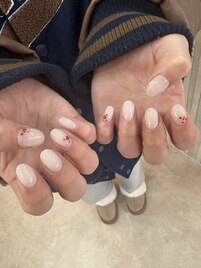 バレンタインネイル