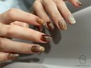 brown art nail