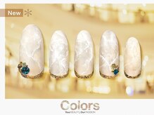 カラーズ広尾 ネイルラウンジ(Colors Hiroo Nail Lounge)/シンプルベージュ マーブル