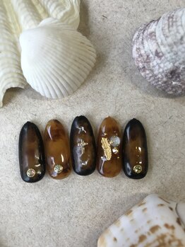 アネラ アイラッシュアンドネイル 六本木店(Anela Eyelash&nail)/☆べっ甲ネイル☆