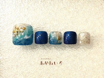 ネイルサロン あかねいろ/夏フット 海ネイル ヒトデ