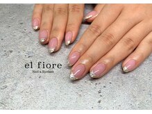エルフィオーレ ネイルアンドアイラッシュ 高田店(el fiore)/フレンチネイル/ガラスフレンチ