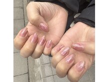 ヌエボ ヘアー ネイル(NuEvo hair Nail)の雰囲気（大人ニュアンスネイル×インクアート【フィルイン施術】）