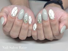 ライズ 本町店(Raize)/大理石ネイル/グレー