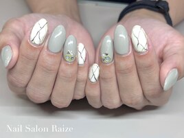 大理石ネイル/グレー