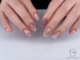 pink art nail