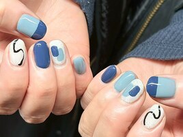 ブルー！北欧ニュアンスネイル♪