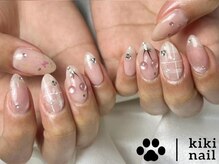 キキネイル 溝の口(kikinail)/チェックネイル／さくらんぼ