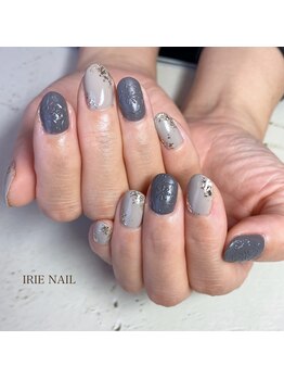 アイリーネイル(IRIE NAIL)/ジェルネイル　手描き4本アート