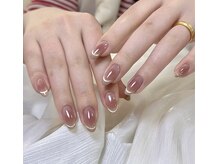 ピュアアンドリッチネイルサロン(Pure&Rich Nail Salon)/チークマグネットフレンチネイル