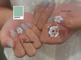 流行りのミント×3Dフラワー