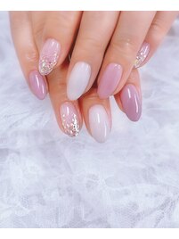 ワンカラー＆ラメグラデ