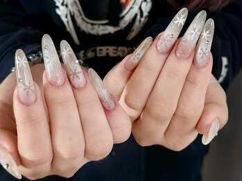 ミィスネイル(MxS Nail)/フラッシュラメ冬ネイル