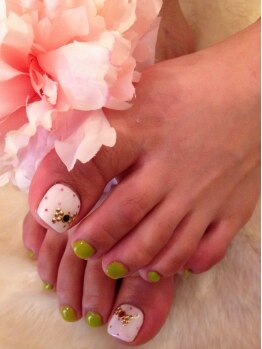 リボン★Foot nail