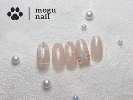 ワンホンネイル/チェックネイル