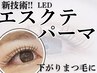 【エクステパーマ】ぱっちりまつげ！まつげパーマ×LEDエクステ(80本)¥9000