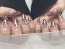 秋leopard nail