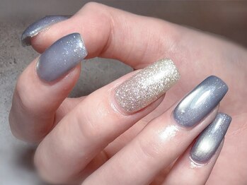 Re:eight nail【リエイトネイル】の写真/【ワンカラー¥3980~/マグネット¥4800~】お仕事で派手にできなくてもキレイなお手元を楽しみたい方へ*