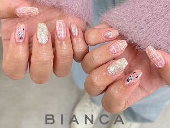 ビアンカマーレ 中野店(Bianca mare)/ツイード×持ち込みシール¥8,800
