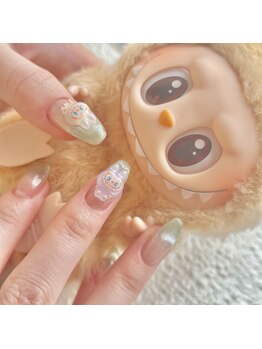 アイシャル(AISHARE)/magnet×Labubu nail