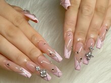 ネイルサロン ジョアアンジェ 天王寺店(joie ange)/ピンク/フレンチ/ワンホンネイル