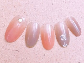 ピーチポット/【上品シンプルアート付7900円】