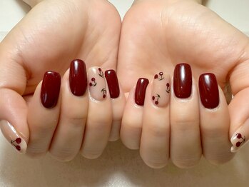 ネイルサロン ジョアアンジェ 天王寺店(joie ange)/ボルドー/さくらんぼネイル