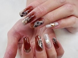 ニュアンスレオパードネイル